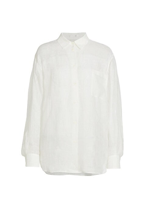 Chic Linen Split Shirt