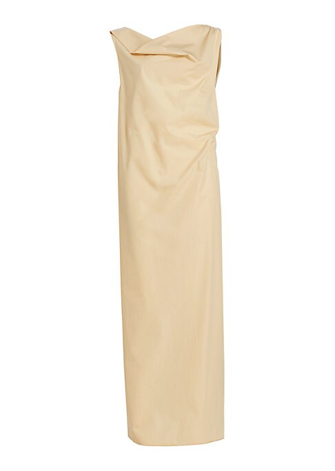 Elegant Cowl Cotton Dress