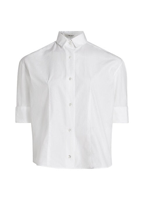 Boxy Cotton Poplin Top