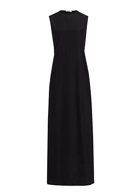 Silk-Wool Flow Maxi Dress