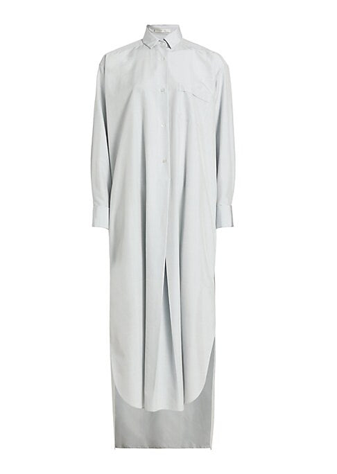Silk Maxi Shirt Dress