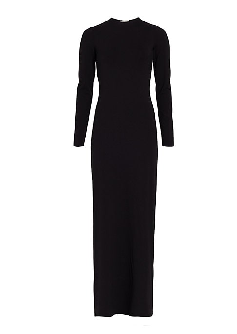 Sleek Long-Sleeve Maxi Dress