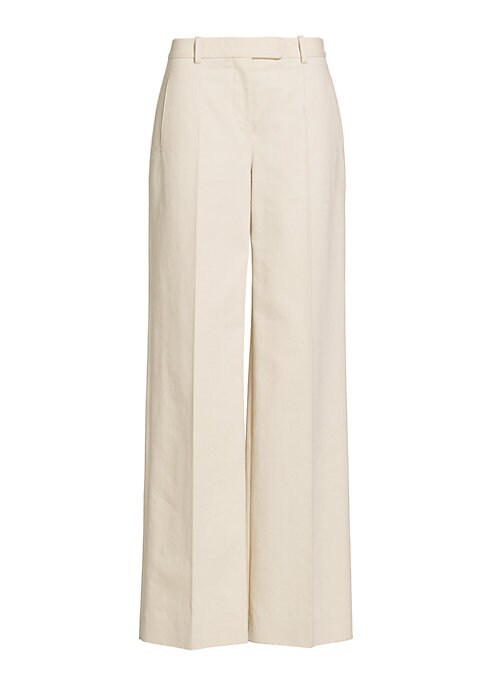 Cotton-Wool Pleat Pants