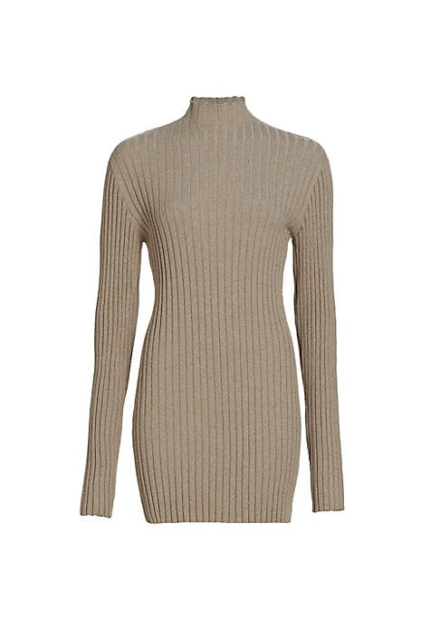 Silk Turtleneck Dress