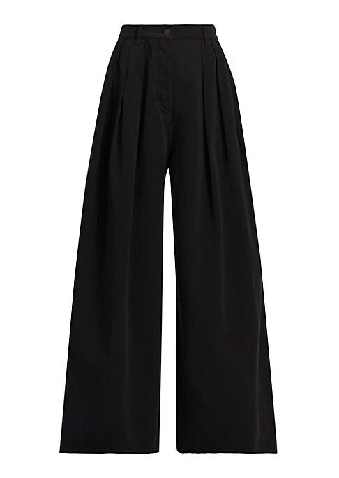 Chic Pleat-Wide Trousers