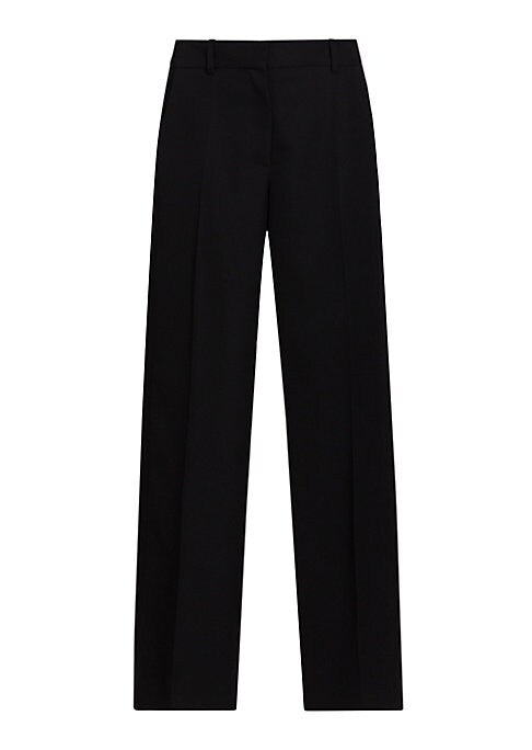 Sleek Wool Straight Trousers