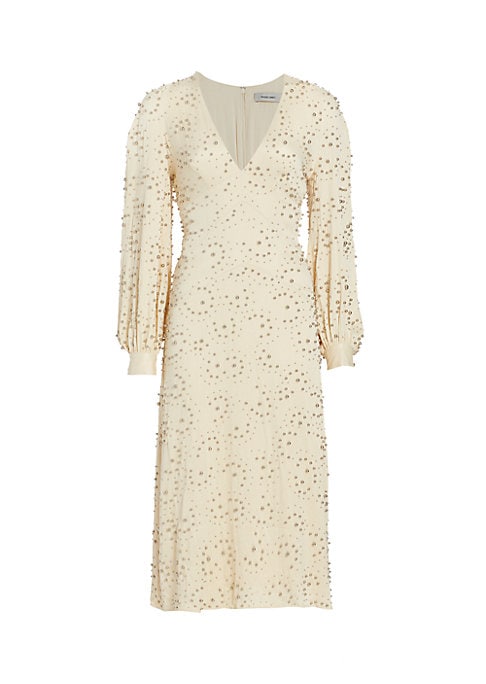 Beaded V-Neck Dress
