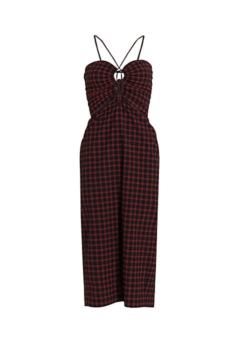 Plaid Sweetheart Midi Dress