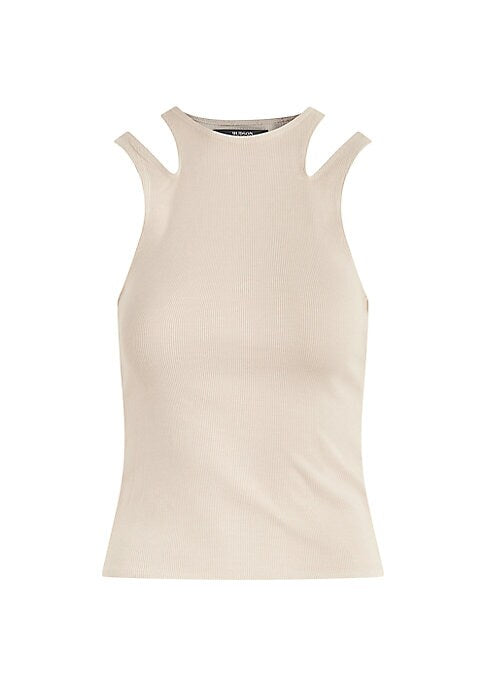 Shoulder Cutout Tank Top