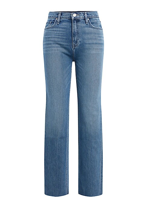 Raw Edge High-Waisted Jeans