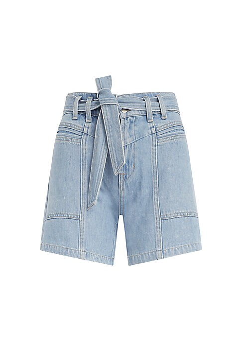 Utility High-Rise Denim Shorts