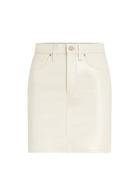 Shiny Black Faux Leather Skirt
