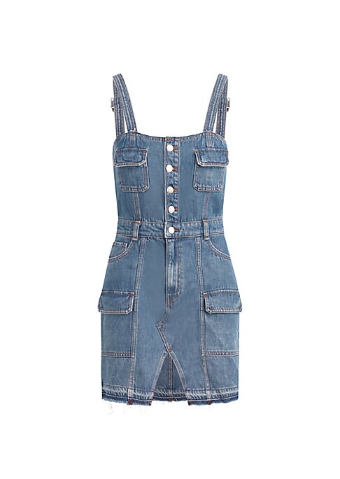 Cargo Style Denim Dress