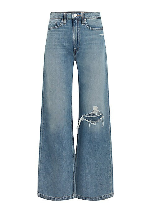 Chic Distressed Wide Jeans