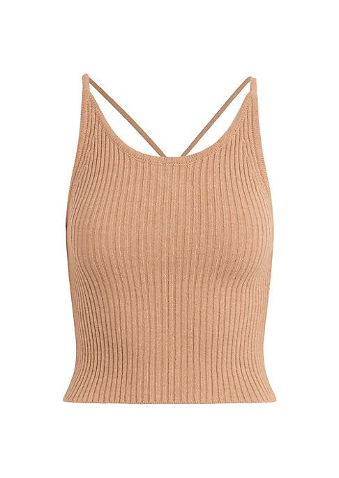 Cropped Strappy Knit Top