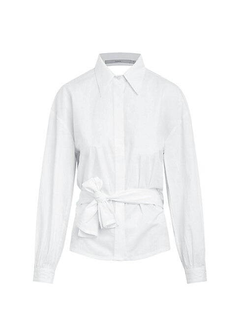 Cut-Out Tie Blouse