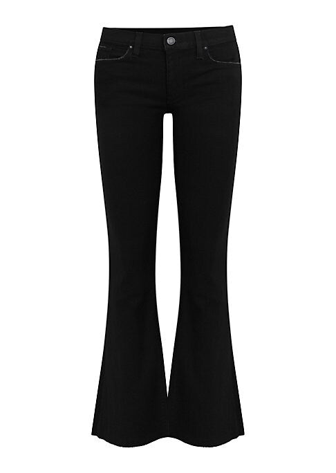 Raw Hem Boot-Cut Jeans