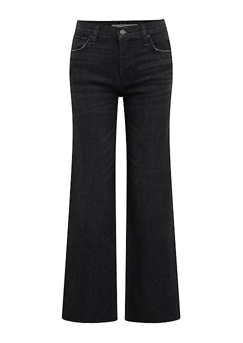 Raw Hem Wide-Leg Jeans