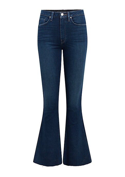 Flared Stretch Denim Pants