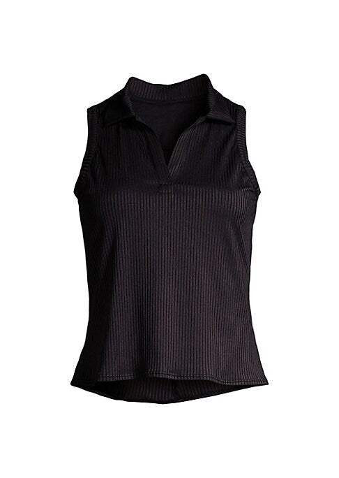 Ribbed Performance Polo Top