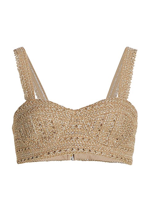 Metallic Sweetheart Bra Top