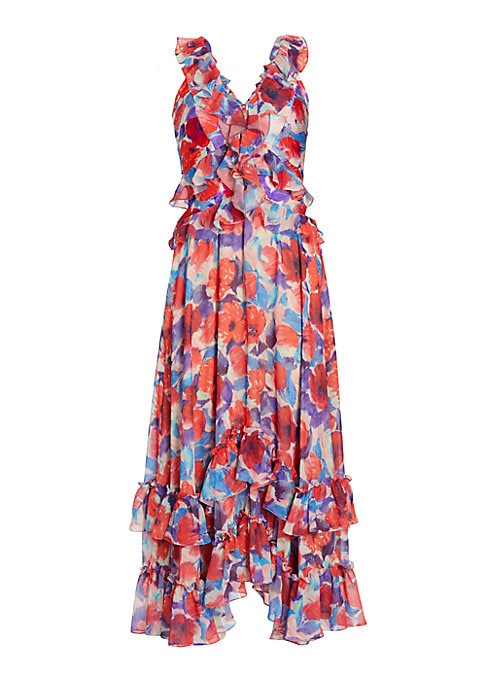 Floral Ruffle Midi Dress