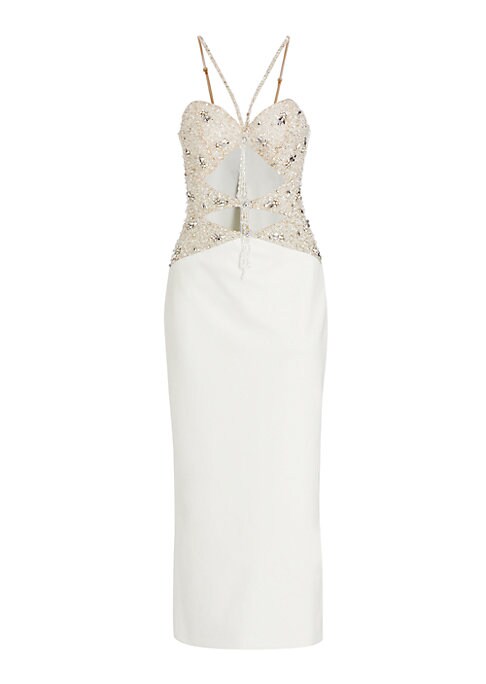 Gleaming Cut-Out Midi Dress