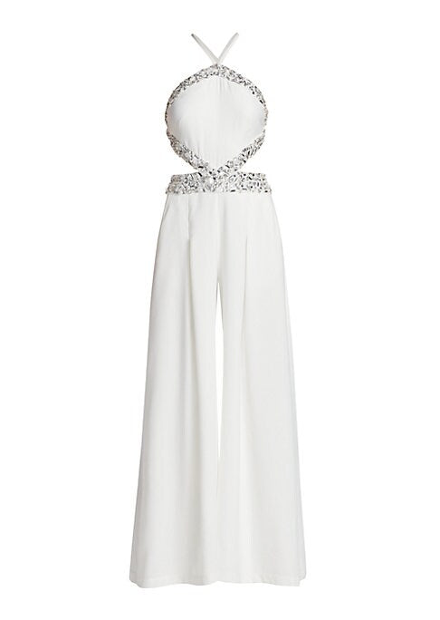 Glistening Cut-Out Jumpsuit