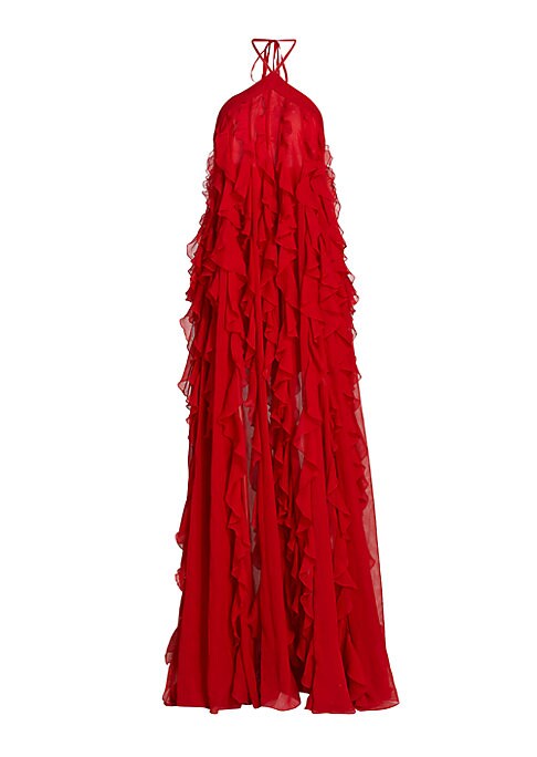 Dramatic Ruffle Evening Gown