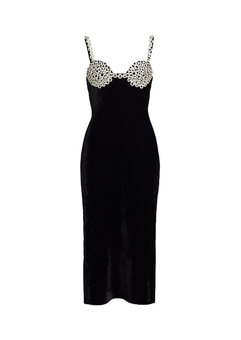 Glistening Velvet Midi Dress