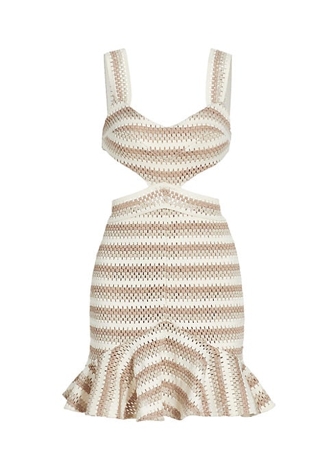 Striped Crochet Mini Dress