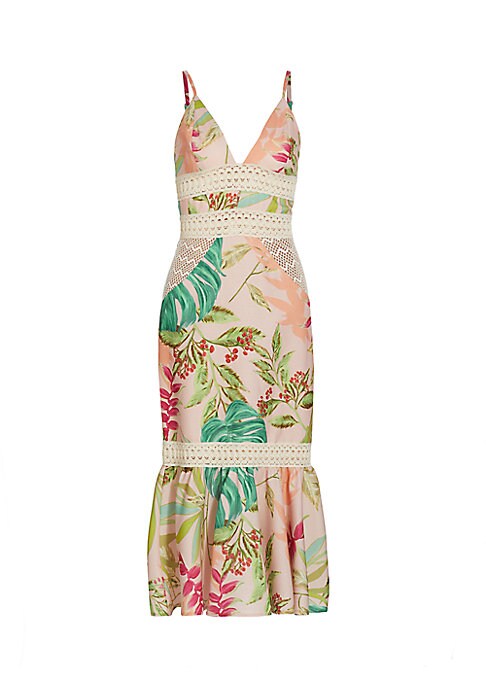 Embroidered Peplum Dress