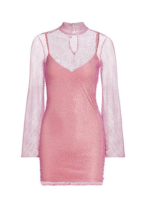 Sparkle Mesh Mini Dress