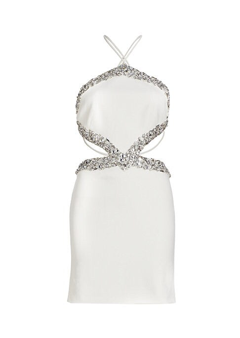 Beaded Backless Minidress