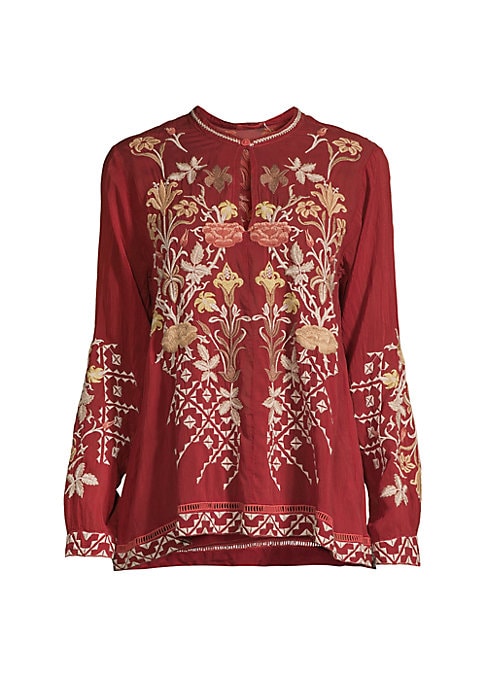 Floral Keyhole Blouse