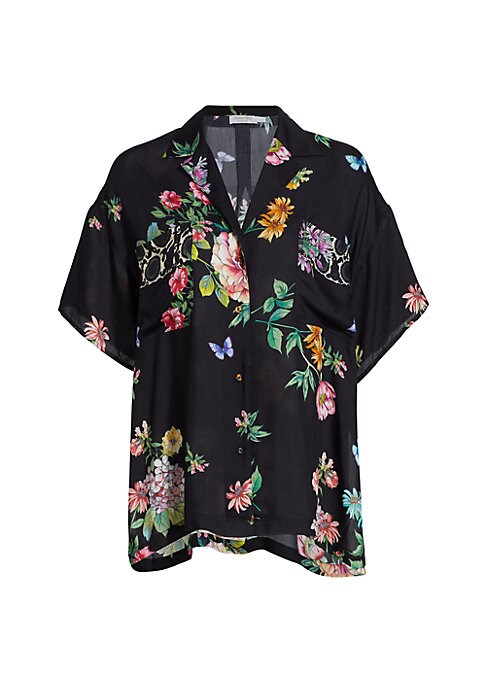 Vibrant Floral Silk Top