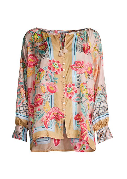 Silk Floral Elegance Blouse