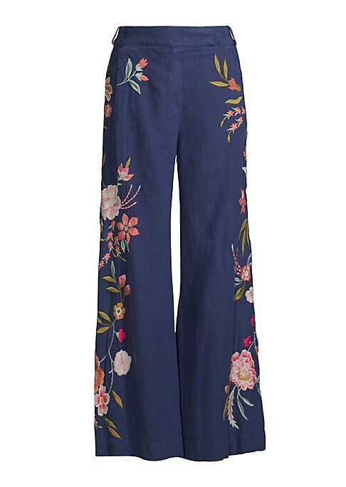 Floral Breeze Linen Trousers