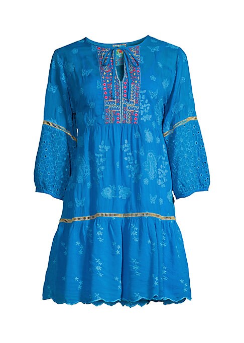 Floral Embroidery Tunic Dress