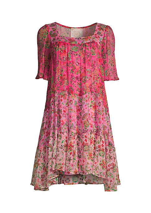 Floral Silk Charm Dress