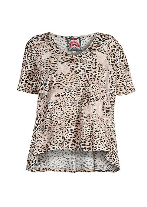 Leopard Floral Tee