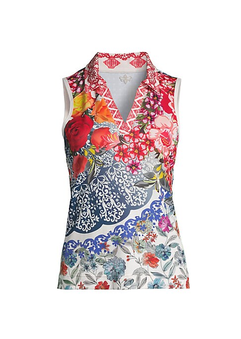 Floral Fitted Sleeveless Top