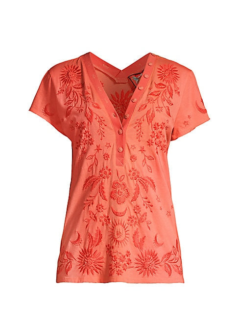 Floral V-Neck Tee