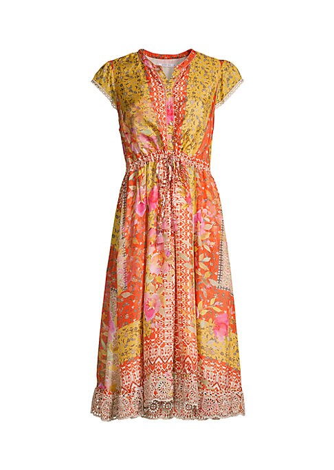 Floral Silk Midi Dress