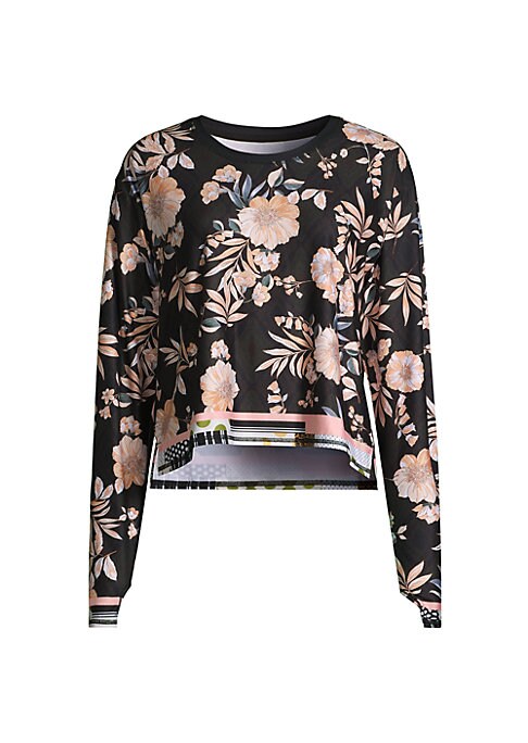 Floral Stripe Hem Tee