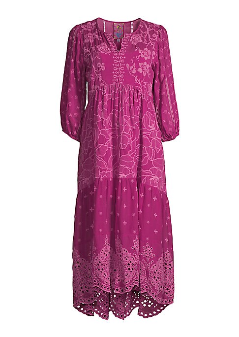 Embroidered Midi Charm Dress