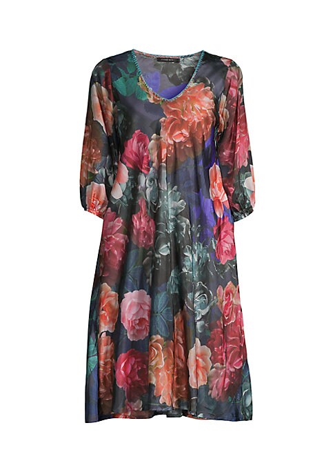 Silk Floral Elegance Dress