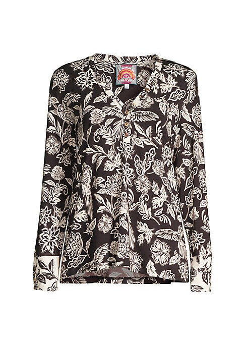 Floral Bird Henley Top