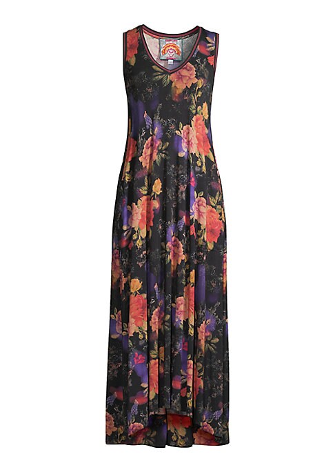 Floral V-Neck Maxi Dress