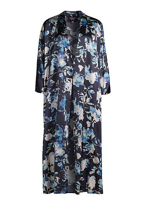 Floral Silk Lounge Robe